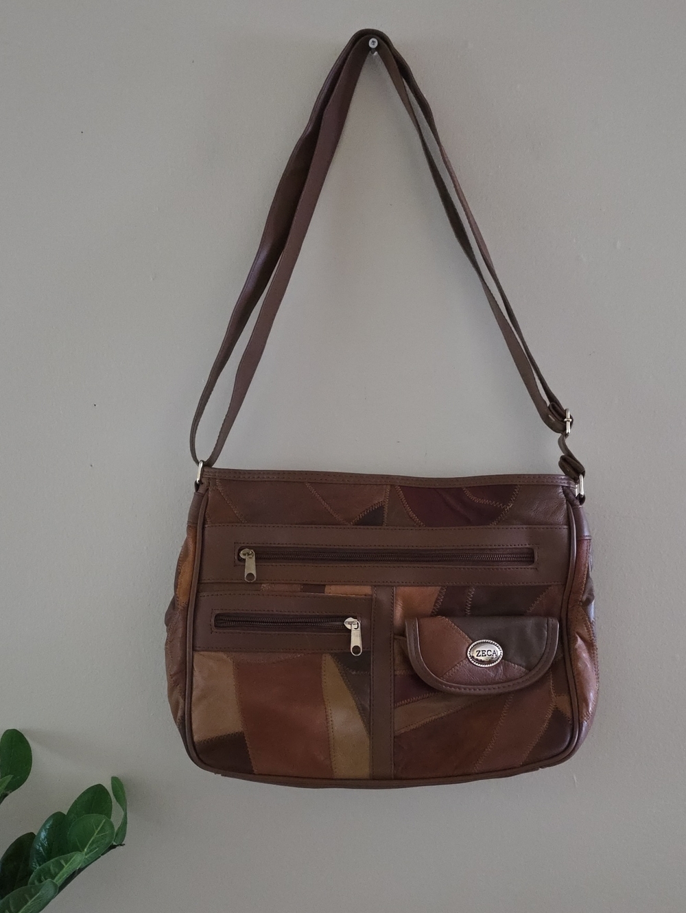 Vintage ZECA NWOT Leather Patchwork Shoulder Bag - O/S